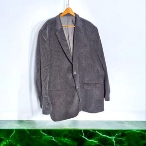 Liberty Blues Corduroy Men's Black Blazer Big/Tall Sz 62 Tall 100% Cotton